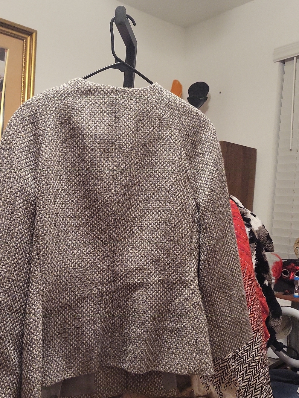 Talbots Gray Textured Three-Button Blazer - Picture 6 of 6